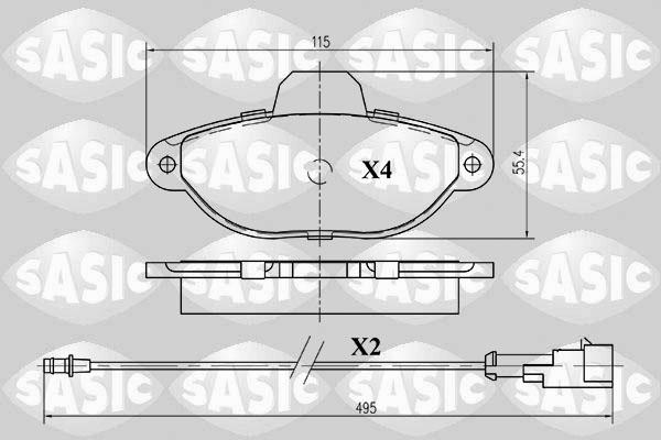 Sasic 6216010 - Bremžu uzliku kompl., Disku bremzes ps1.lv