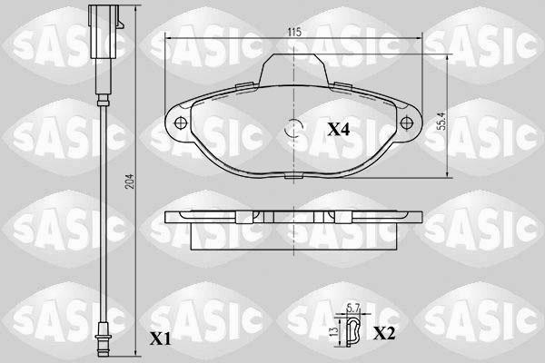 Sasic 6216011 - Bremžu uzliku kompl., Disku bremzes ps1.lv