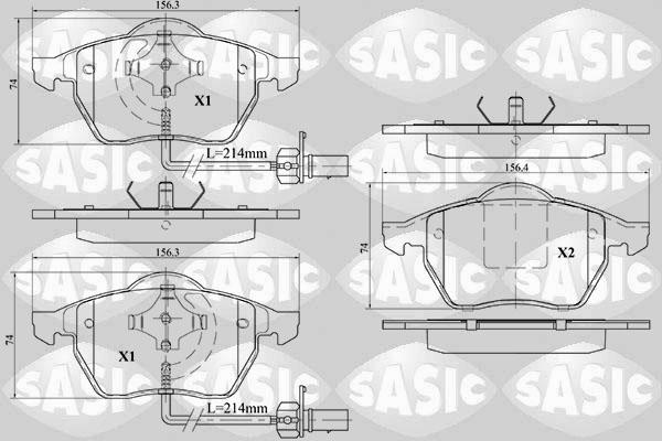 Sasic 6216013 - Bremžu uzliku kompl., Disku bremzes ps1.lv