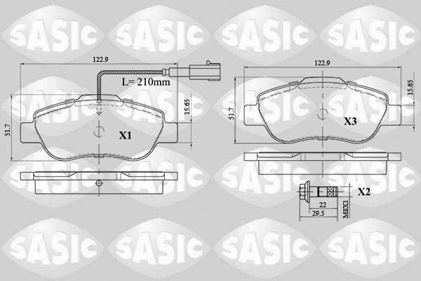 Sasic 6216085 - Bremžu uzliku kompl., Disku bremzes ps1.lv