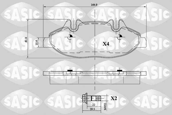 Sasic 6216081 - Bremžu uzliku kompl., Disku bremzes ps1.lv