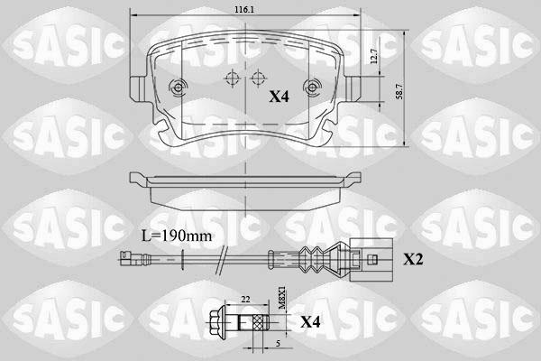 Sasic 6216088 - Bremžu uzliku kompl., Disku bremzes ps1.lv