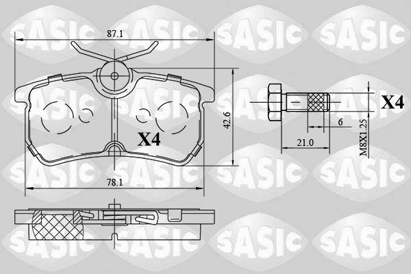 Sasic 6216083 - Bremžu uzliku kompl., Disku bremzes ps1.lv