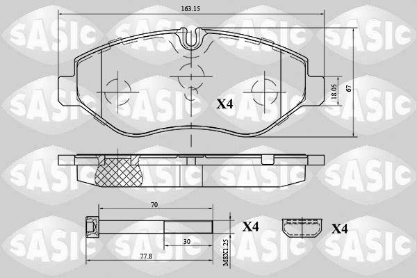 Sasic 6216039 - Bremžu uzliku kompl., Disku bremzes ps1.lv