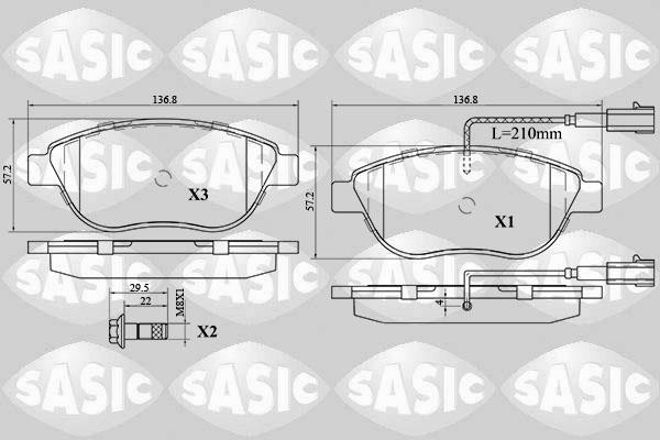 Sasic 6216030 - Bremžu uzliku kompl., Disku bremzes ps1.lv