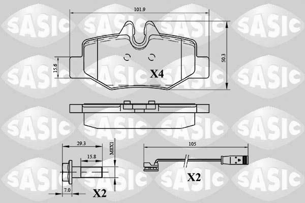 Sasic 6216033 - Bremžu uzliku kompl., Disku bremzes ps1.lv