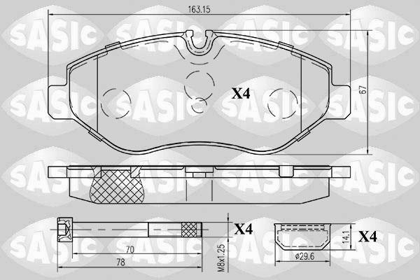 Sasic 6216022 - Bremžu uzliku kompl., Disku bremzes ps1.lv