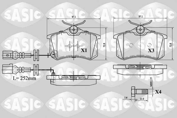 Sasic 6216077 - Bremžu uzliku kompl., Disku bremzes ps1.lv