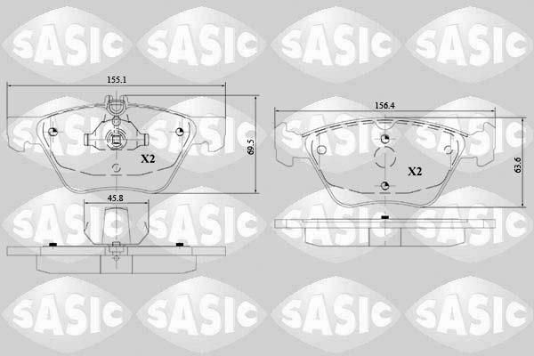 Sasic 6216149 - Bremžu uzliku kompl., Disku bremzes ps1.lv