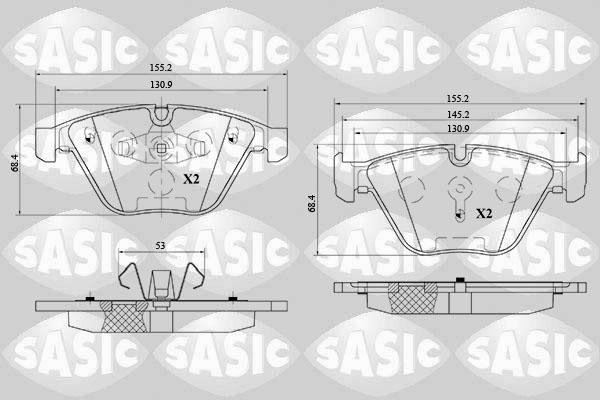 Sasic 6216148 - Bremžu uzliku kompl., Disku bremzes ps1.lv