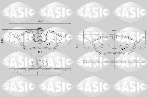 Sasic 6216142 - Bremžu uzliku kompl., Disku bremzes ps1.lv