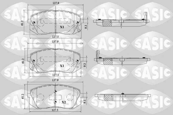 Sasic 6216157 - Bremžu uzliku kompl., Disku bremzes ps1.lv