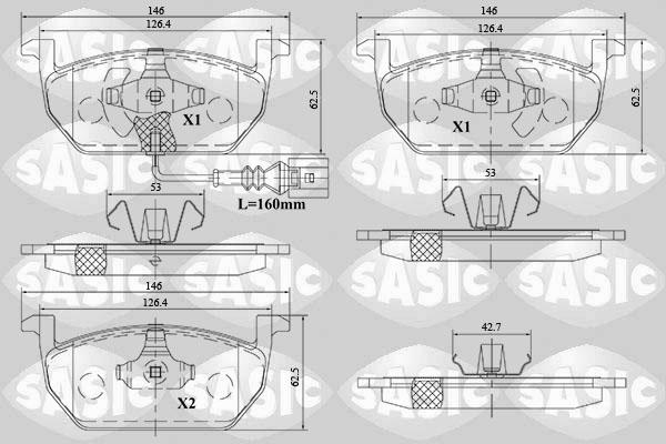 Sasic 6216164 - Bremžu uzliku kompl., Disku bremzes ps1.lv