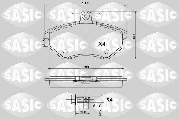 Sasic 6216101 - Bremžu uzliku kompl., Disku bremzes ps1.lv