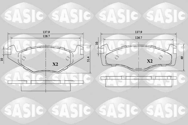 Sasic 6216102 - Bremžu uzliku kompl., Disku bremzes ps1.lv