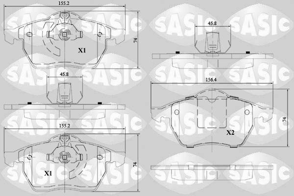 Sasic 6216114 - Bremžu uzliku kompl., Disku bremzes ps1.lv