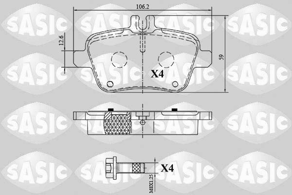 Sasic 6216184 - Bremžu uzliku kompl., Disku bremzes ps1.lv