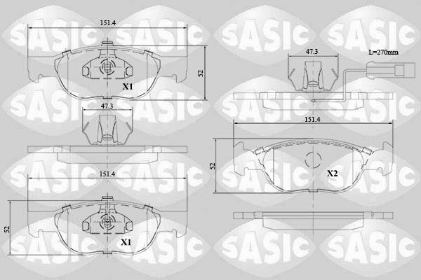 Sasic 6216134 - Bremžu uzliku kompl., Disku bremzes ps1.lv