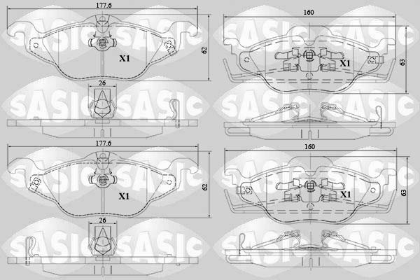 Sasic 6216120 - Bremžu uzliku kompl., Disku bremzes ps1.lv