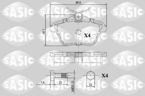 Sasic 6216128 - Bremžu uzliku kompl., Disku bremzes ps1.lv