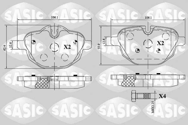 Sasic 6216174 - Bremžu uzliku kompl., Disku bremzes ps1.lv