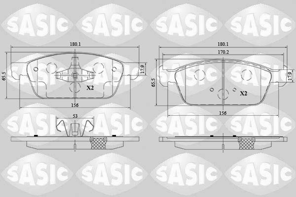 Sasic 6216178 - Bremžu uzliku kompl., Disku bremzes ps1.lv