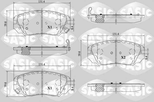 Sasic 6216177 - Bremžu uzliku kompl., Disku bremzes ps1.lv