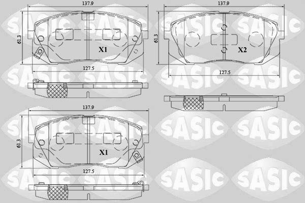 Sasic 6216214 - Bremžu uzliku kompl., Disku bremzes ps1.lv