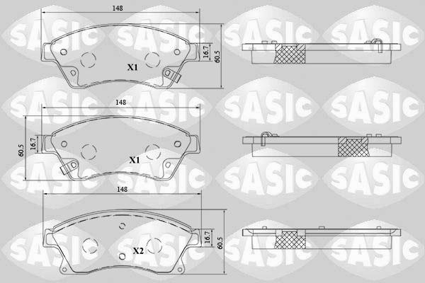 Sasic 6216215 - Bremžu uzliku kompl., Disku bremzes ps1.lv