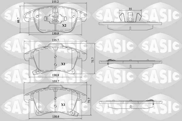 Sasic 6216212 - Bremžu uzliku kompl., Disku bremzes ps1.lv