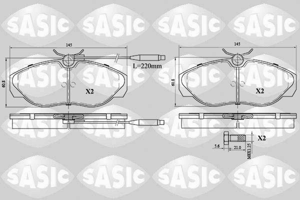 Sasic 6210058 - Bremžu uzliku kompl., Disku bremzes ps1.lv