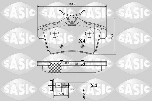 Sasic 6210064 - Bremžu uzliku kompl., Disku bremzes ps1.lv