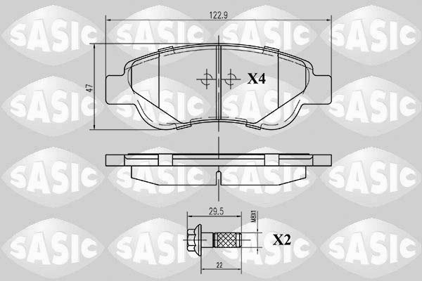 Sasic 6210006 - Bremžu uzliku kompl., Disku bremzes ps1.lv