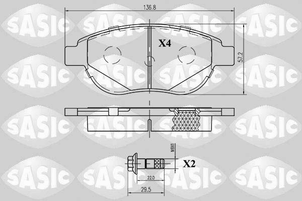 Sasic 6210008 - Bremžu uzliku kompl., Disku bremzes ps1.lv