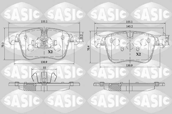 Sasic 6210086 - Bremžu uzliku kompl., Disku bremzes ps1.lv