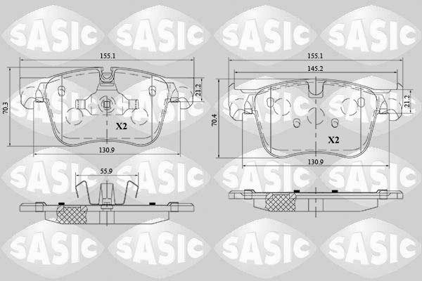 Sasic 6210077 - Bremžu uzliku kompl., Disku bremzes ps1.lv