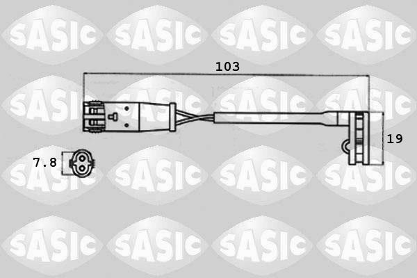 Sasic 6236007 - Indikators, Bremžu uzliku nodilums ps1.lv