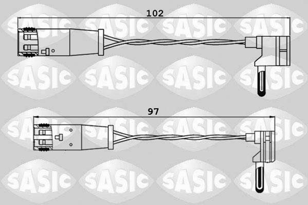 Sasic 6236033 - Indikators, Bremžu uzliku nodilums ps1.lv