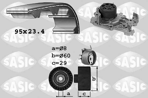 Sasic 3904029 - Ūdenssūknis + Zobsiksnas komplekts ps1.lv