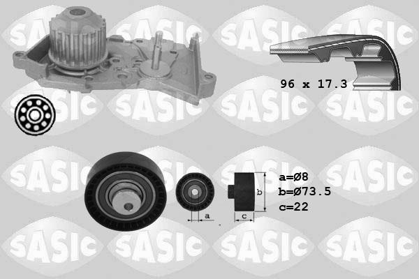 Sasic 3904026 - Ūdenssūknis + Zobsiksnas komplekts ps1.lv