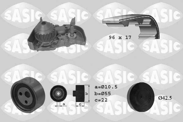 Sasic 3904023 - Ūdenssūknis + Zobsiksnas komplekts ps1.lv