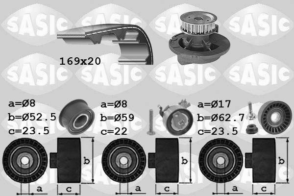 Sasic 3906099 - Ūdenssūknis + Zobsiksnas komplekts ps1.lv