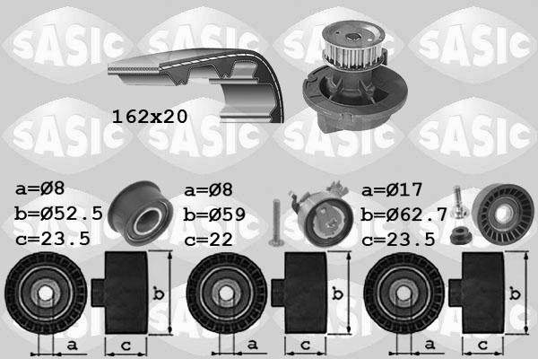 Sasic 3906095 - Ūdenssūknis + Zobsiksnas komplekts ps1.lv