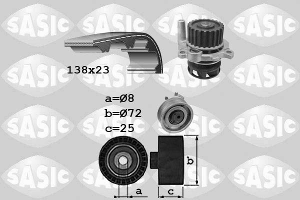 Sasic 3906091 - Ūdenssūknis + Zobsiksnas komplekts ps1.lv