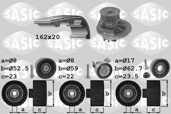 Sasic 3906092 - Ūdenssūknis + Zobsiksnas komplekts ps1.lv