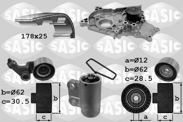 Sasic 3906040 - Ūdenssūknis + Zobsiksnas komplekts ps1.lv