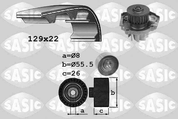 Sasic 3906041 - Ūdenssūknis + Zobsiksnas komplekts ps1.lv