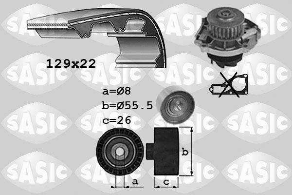 Sasic 3906042 - Ūdenssūknis + Zobsiksnas komplekts ps1.lv