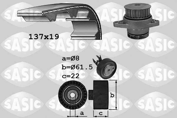 Sasic 3906054 - Ūdenssūknis + Zobsiksnas komplekts ps1.lv