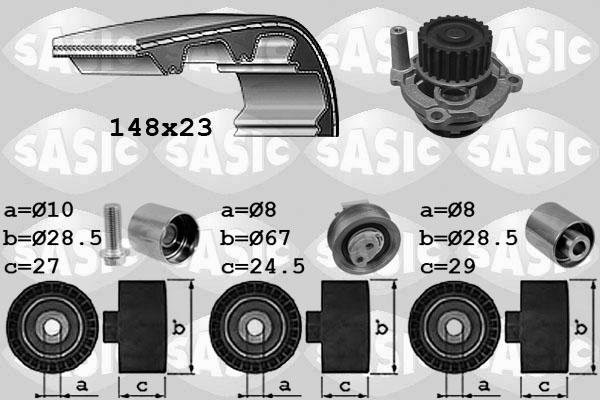 Sasic 3906055 - Ūdenssūknis + Zobsiksnas komplekts ps1.lv